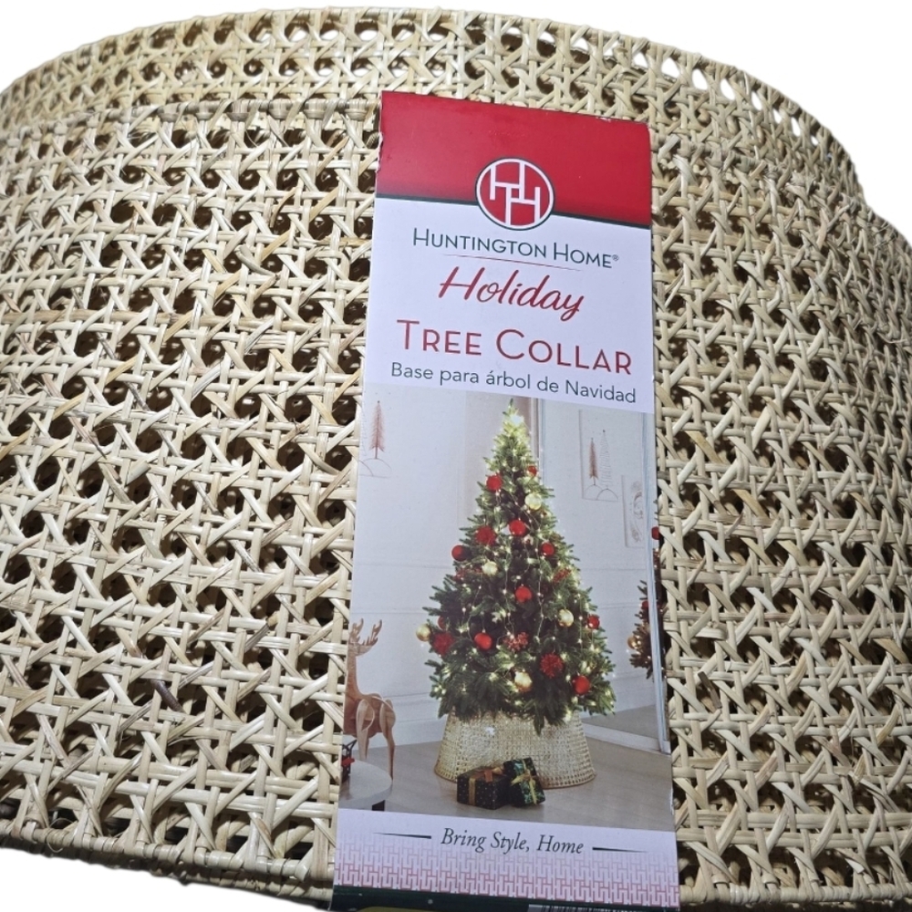 Huntington Home Natural Woven Rattan Tree Collar - Picture 3 of 4